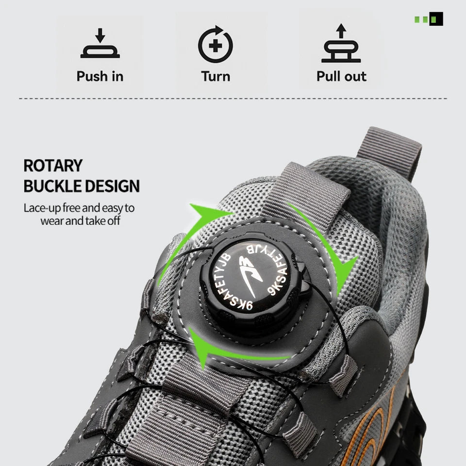 SteelGuard – S3 Work Safety Shoes with Steel Toe & BOA Dial Closure